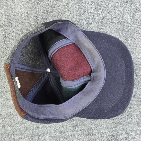 Rare Vintage‎ J.Crew Union Made Wool Patchwork Cap USA 6-Panel Hat Sz M 22" - Picture 7 of 9